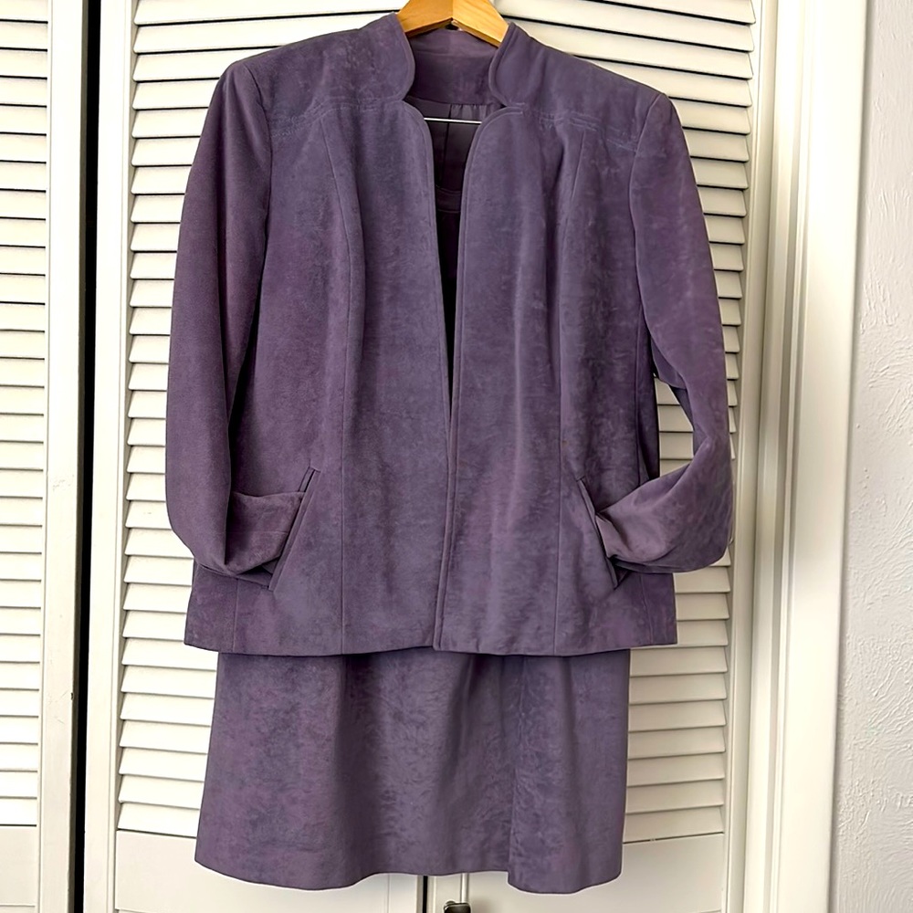Skin Gear II vintage suede skirt suit set